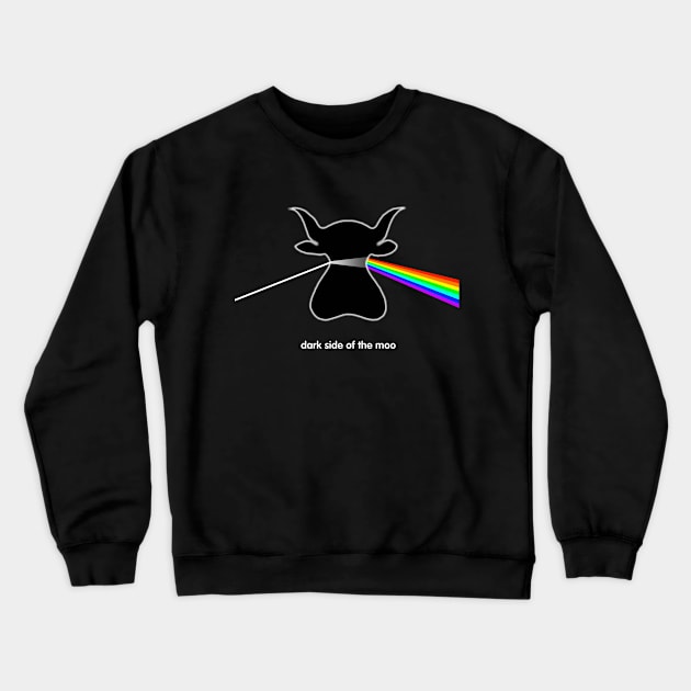 Dark Side of the Moo Crewneck Sweatshirt by blueshift